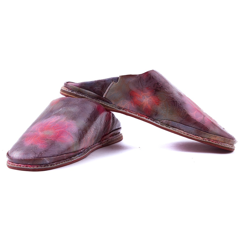 Babouche Fille et femme en Cuir Multi-couleurs modèle 2021.
