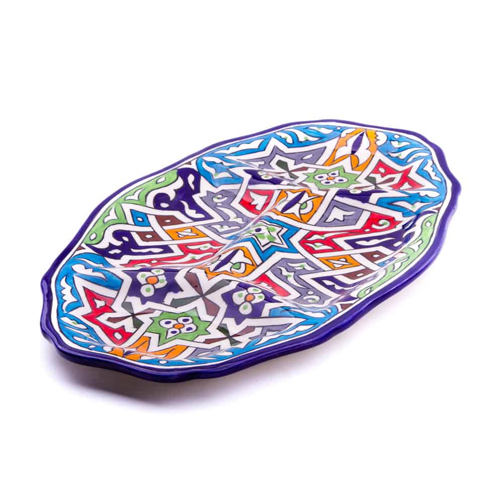 Plat multicouleurs poterie Marocaine