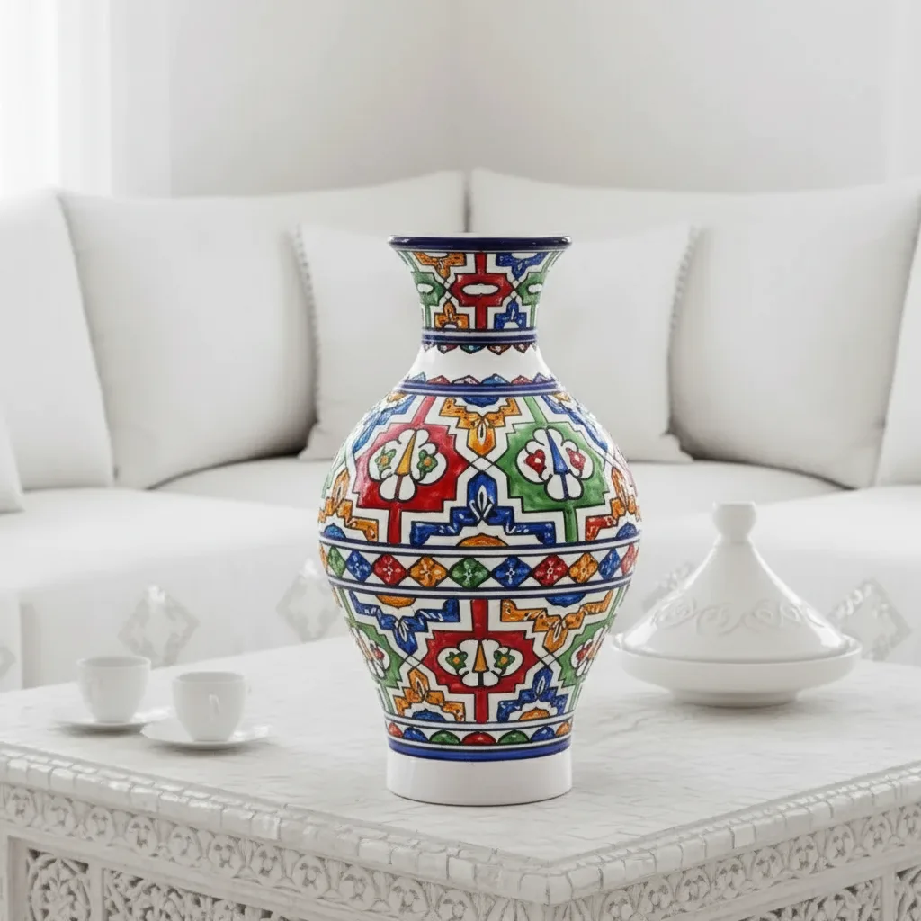 Vase en terre cuite artisanal marocain, création 100% authentique. - Personnalisé - Assalashop